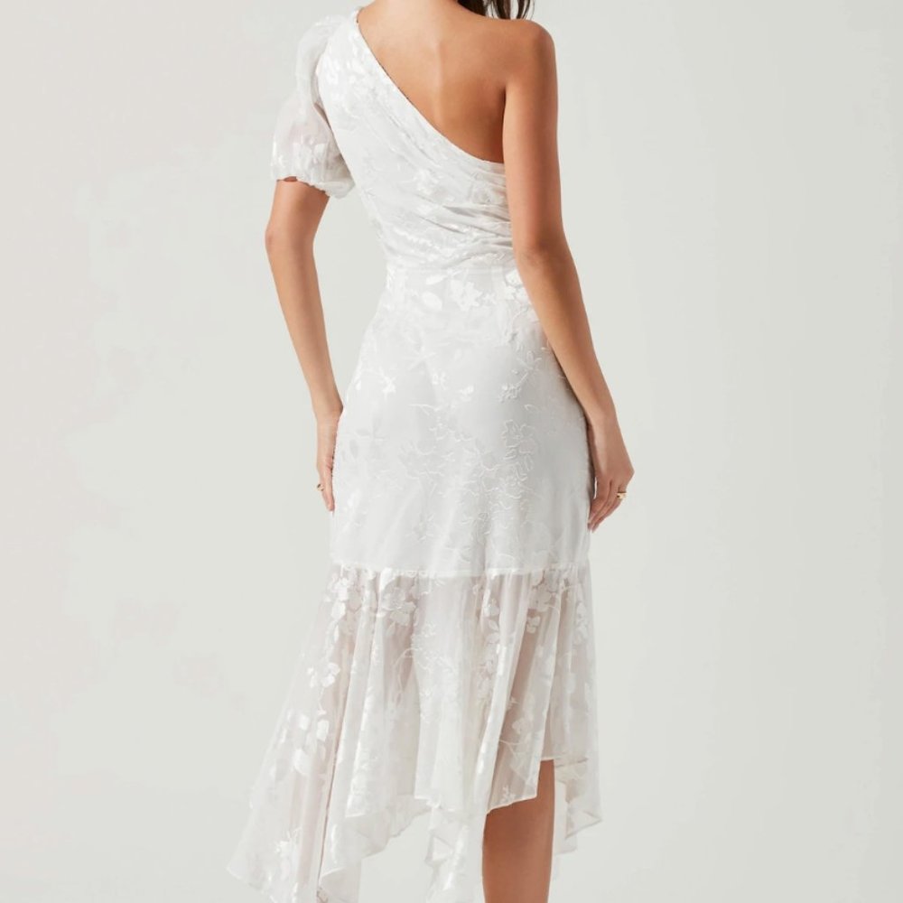 Santorini One Shoulder Floral Midi Dress - Picture 5 of 8